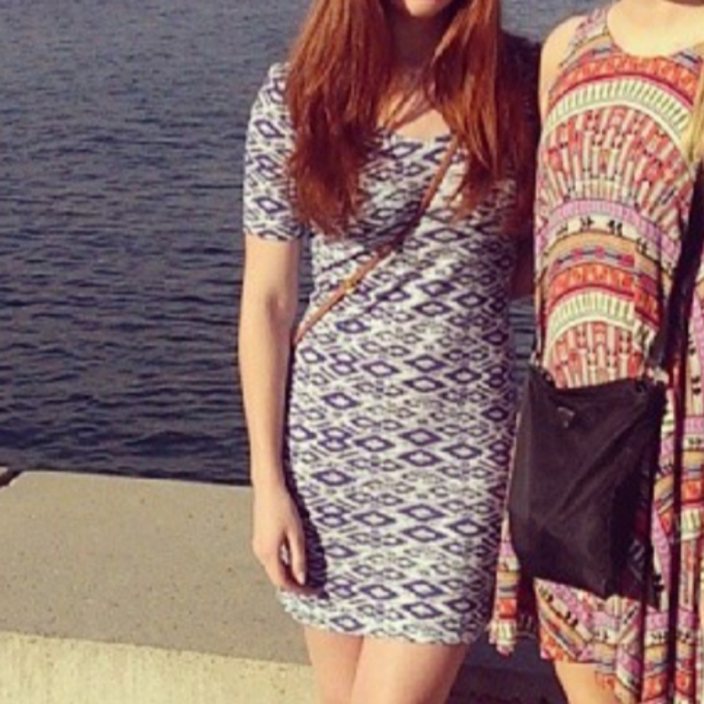 H&M Bodycon Patterned Dress
